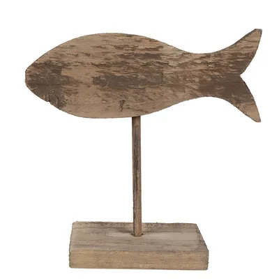 Produktbild von Clayre & Eef Figur Fisch 20 cm Braun Holz