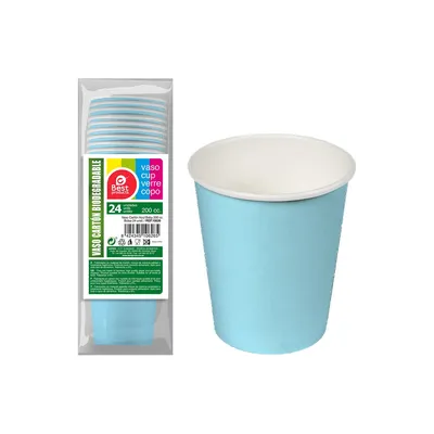 Produktbild von Gläserset Best Products Green Blau 200 cc Pappe (24 Stücke)