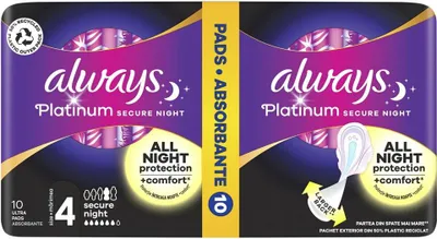 Produktbild von Podpaski Always Ultra Secure ze skrzydełkami Night . 10 szt