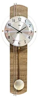 Produktbild von SELVA SELVA Funk-Pendelwanduhr Trüffeleiche Garching