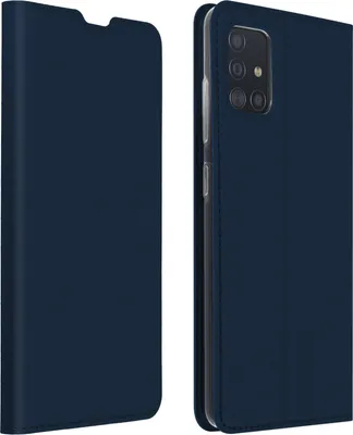 Produktbild von Klappetui mit Kartenfach & Standfunktion Samsung Galaxy A51 – Dunkelblau