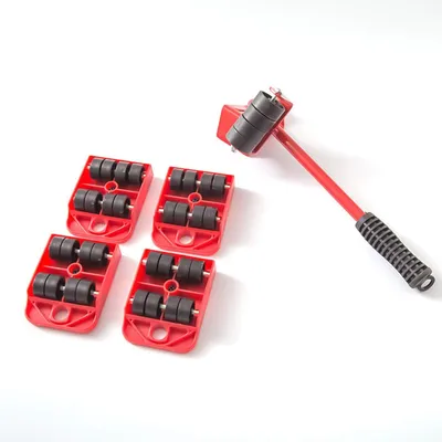 Produktbild von Hebevorrichtung mit Transportrollen - Robuster Stahl - Set von 5