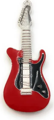 Produktbild von Onwomania E-Gitarre Rot aus Metall Gitarre Instrument Funny USB Stick 32 GB USB 2.0
