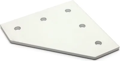 Produktbild von Verbindungsplatte - 4545 L Aluminium, eloxiert, B-Typ Nut 10, VPE 10 Stück