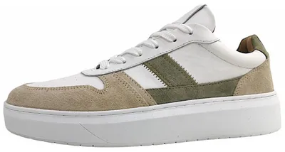 Immagine prodotto di Scarpe da uomo Poelman, modello stringato sportivo, colore bianco, ideali per il tempo libero