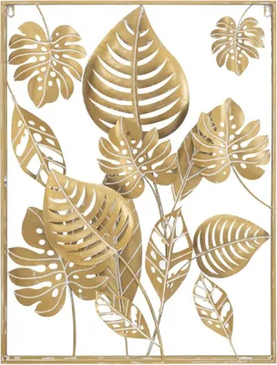 Image de Mauro Ferretti panneau mural Jungle 60x80x6,5 cm doré