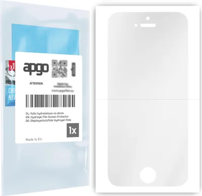 Produktbild von apgo Schutzfolie für Apple iPhone 5, Hydrogel Displayschutzfolie, Hydrogel-Folie mit Positionierhilfe TPU 5D [Klar]