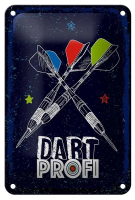 Produktbild von Blechschild Dart Profi Dartpfeile, 18 x 12 cm, Blechschilder Spruch Sport Hobby