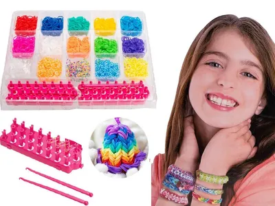 Produktbild von NORIMPEX Loom Bands Gummis Bastel Set 4200 Stück