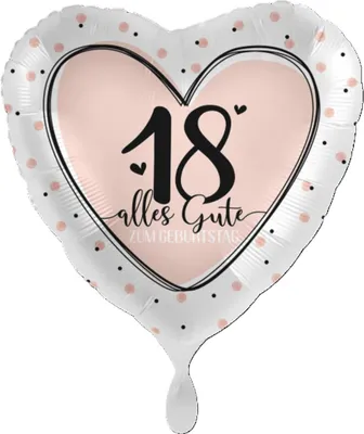 Produktbild von 18"/Ø43cm Herz Folienballon "Alles Gute zum Geburtstag" #18