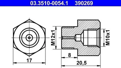 Produktbild von Adapter, Bremsleitung ATE 03.3510-0054.1