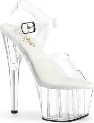 Produktbild von ADORE-708VL Pleaser vegane High Heels Plateausandaletten weiche Innensohle klar