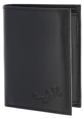 Produktbild von oxmox Leder Geldbörse Leather RFID Protect Kombibörse Lizard 2.0 Embossed Black schwarz