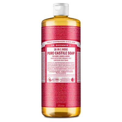 Image de Gel Rose 18-en-1 Dr. Bronner's Pure-Castile Soap