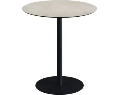 Produktbild von Urban Terrassentisch Schwarz gestell + Moonstone HPL Ø70 cm