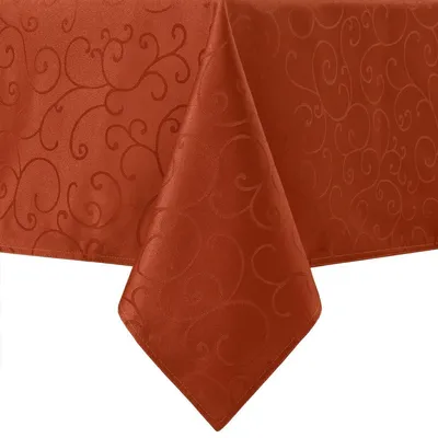 Immagine prodotto di Tovaglia autunnale, lavabile, 300 x 150 cm, arancione, in damasco jacquard, rettangolare