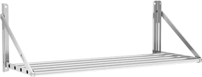 Zdjęcie produktu dla Expondo Royal Catering Półka ścienna – składana – konstrukcja prętowa – 100 x 45 cm – 40 kg – stal nierdzewna