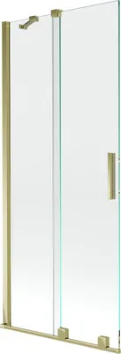 Produktbild von Mexen Velar 2-flügelige, verschiebbare Badewannenabtrennung 80 x 150 cm, transparent, gold - 896-080-000-01-50