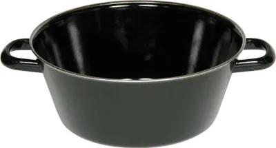 Produktbild von Riess Classic Schmalzpfanne Halbtief Ø20cm Emaille Schwarz Induktion