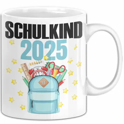 Produktbild von Trendation - Einschulung Mädchen Geschenk Schultüte Füllung Tasse Schulstart 1. Schultag Schuleinführung Schulanfang Geschenkidee Schulkind 2022 (Weiß)