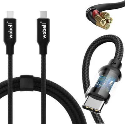 Image de Câble de chargement USB-C/USB-C en nylon pour Samsung