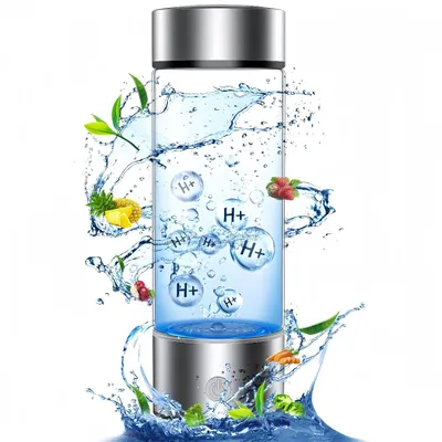 Produktbild von Wasserstoff Wasserflasche 420ml, PEM Technologie Hydrogen Wasserstoffreiche Generator, USB Wiederaufladbar Wasserstoff-Wasserflasche