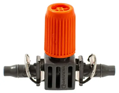 Produktbild von Gardena Micro Drip Adjustable Inline Drip Head, Grau, Orange, Kunststoff
