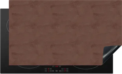 Produktbild von KitchenYeah© Herdabdeckplatte Leder - Rot - Tiere , 91x52cm, Küche Deko, Glaskeramikkochfeld Herdabdeckung, Abdeckplatte fùr Kochfeld