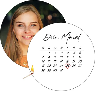Produktbild von Burnaway Cake Set - Kalender Geburtstag rund 20cm