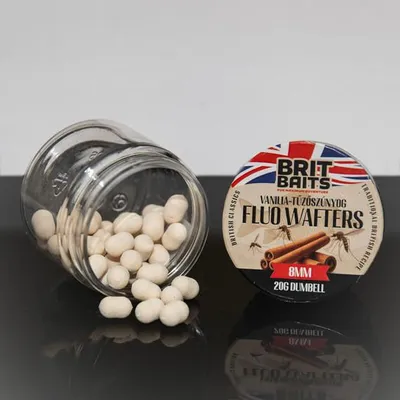 Image de BritBaits, appâts fluorescents en forme de billes, saveur vanille, diamètre 8 mm