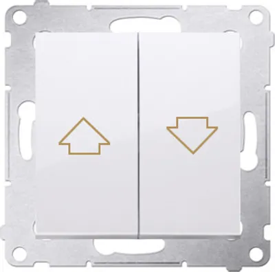 Obrázek produktu pro Kontakt-Simon DZP1W.01/11, Tlačítkový spínač, Plast, Bílá, IP20, IP44, 250 V, 10 A
