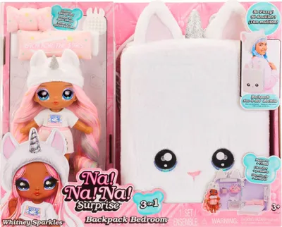 Produktbild von Na! Na! Na! Surprise 3-in-1 Backpack Bedroom Unicorn Playset- Whitney Sparkles, Mini-Puppe, Weiblich, 5 Jahr(e), Junge/Mädchen, 19,1 mm, Mehrfarbig