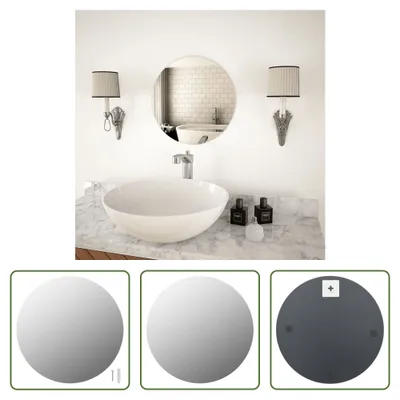 Produktbild von The Living Store Wandspiegel 40 cm Rund Glas