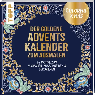 Produktbild von Colorful Christmas - Der goldene Adventskalender zum Ausmalen