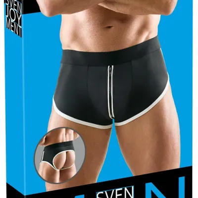 Produktbild von Herren Jockstrap S mit Reißverschluss-Beutel, po-freiem Design und weißen Paspeln