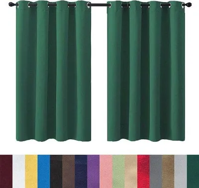Immagine prodotto di Tenda da camera da letto nera - Tessuto a tre fili - 220x50 cm - Verde scuro