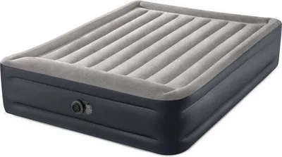 Produktbild von Intex Queen Deluxe Pillow Rest Luftbett mit eingebauter Pumpe - 203x152x42 cm