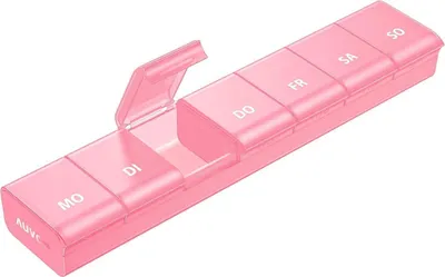 Produktbild von Pillendose 7 Tage mit offenem Design Deutsch BPA-frei