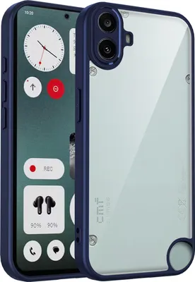 Obrázek produktu pro Pouzdro pro Nothing CMF Phone 1 průhledný zadní kryt s TPU rámečkem, odolné proti nárazům Modrý