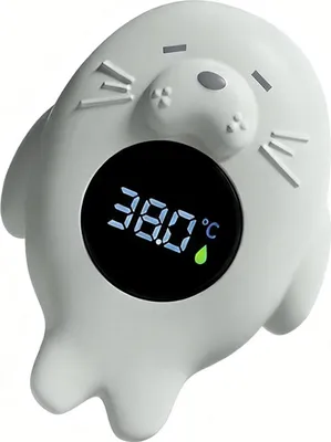 Produktbild von Baby Bad Thermometer, LED Wassertemperaturanzeige mit Farbwarnung, Thermometer für die Badewanne