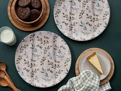 Obrázok produktu pre Hermia Concept, kvalitná sada servírovacích tanierov (6 kusov) vyrobená zo 100% keramiky | 25,5 cm