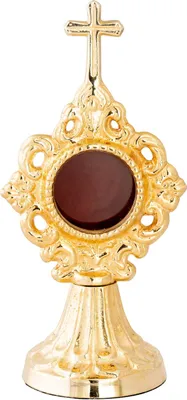 Produktbild von Exquisites vergoldetes Reliquiar Ideal für heilige Reliquien, 17cm Hoch Andacht