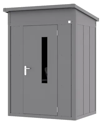 Produktbild von GFP Primeyard Gerätehaus Metall Gartenhaus 158x122x231 cm Geräteschuppen Pultdach anthrazit