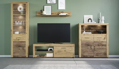 Produktbild von xonox.home Wohnkombination Fly Artisan Eiche Nachbildung 326x190x40 cm