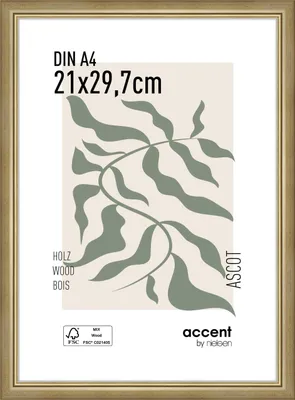 Produktbild von accent by nielsen Holz Bilderrahmen Ascot, 21x29,7 cm (A4), Gold
