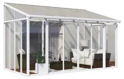 Produktbild von Palram - Canopia Aluminium Kaltwintergarten Sanremo Weiß 295x435x310 cm