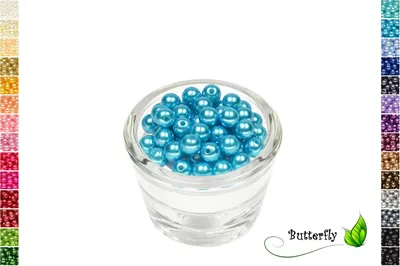 Produktbild von 50 Wachsperlen 8mm, Farbe:dunkel türkis 340D