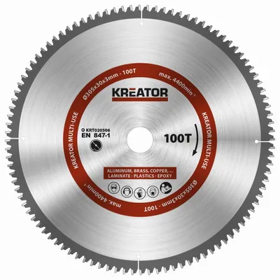 Immagine prodotto di Lama circolare metallo legno PVC ø 305 x 30 x 2,2 mm 100 denti + 3 anelli di riduzione