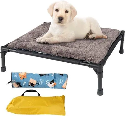 Imagen del producto de Cama para perro, ideal para exteriores, con mayor comodidad - 54x23x23 cm - Gris