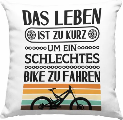 Produktbild von Trendation - Fahrrad Radfahrer Geschenk Rennrad Bike Geschenkidee Deko-Kissen mit Füllung 40x40 Fahrradfahrer  Deko-Kissen mit Füllung 40x40 (Blau)